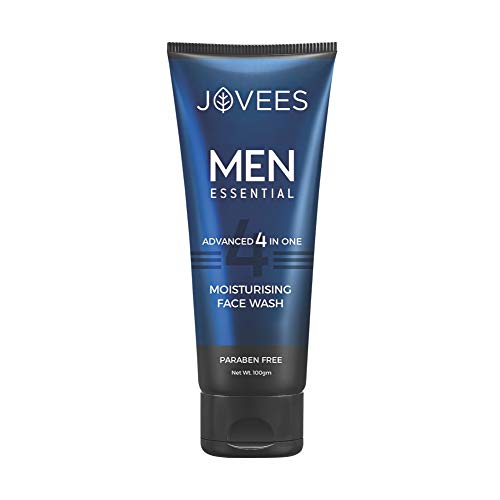 Jovees Herbal Men's Essential Advanced 4 in 1 Moisturizing Face Wash |with Vit C and Vit E | Gives Clean and Clear Skin |For All Skin Types | 100g from JOVEES