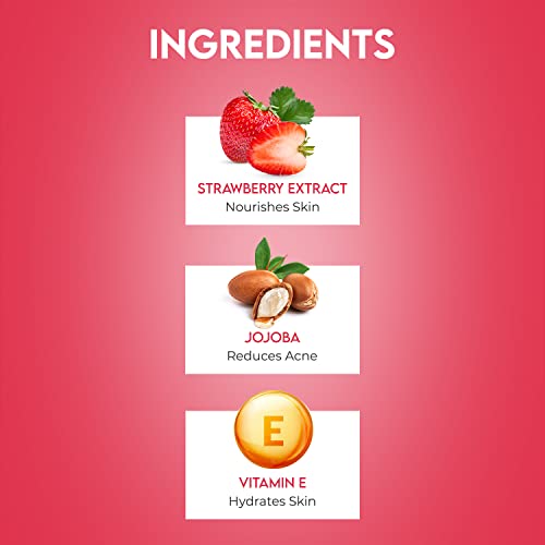 Jovees Herbal Strawberry Face Wash with Strawberry Extracts | For Normal to Dry Skin | For Women/Men | For Hydrating & Glowing Skin 120ml (Pack of 1) from JOVEES