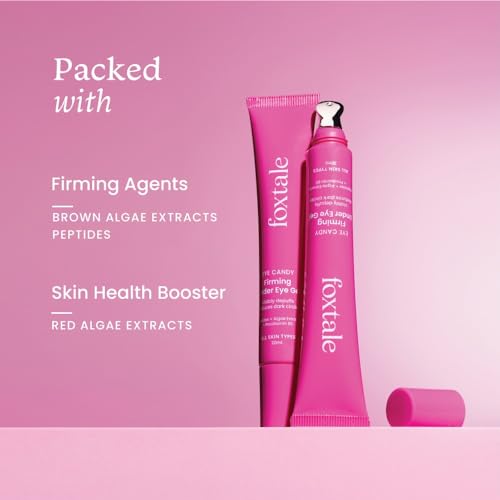 Foxtale Firming Eye Gel to Reduce Dark Circles, Puffy Eyes, Fine Lines and Inflammation | Cooling and Hydrating for Under-Eyes with Peptides, Algae, Provitamin B5| All Skin Types| Men & Women - 20ml from FoxTale