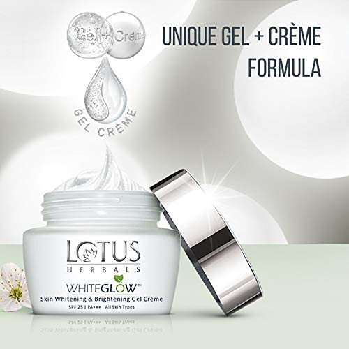 Lotus Herbals Whiteglow Skin Whitening And Brightening Gel Face Cream With Spf-25, For All Skin Types, 60g (Pack of 1) from Lotus