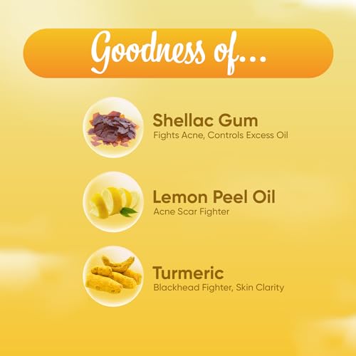 Ozone Acne Check Face Wash | Enriched with Aloe Vera, Lemon & Turmeric | For Oily Skin, Pimples, Acne Prone, Flawless & Glowing Skin | For Men & Women | 100gm from Ozone