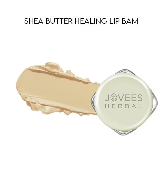 Jovees Herbal Shea Butter Healing Lip Balm | 24 Hour Hydration | Heals Dry and Flaky Lips | Gives Soft and Supple Lips 8g from JOVEES