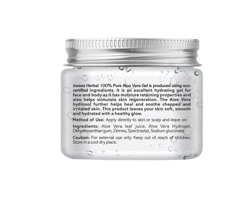 Jovees Herbal 100% Pure Aloe Vera Multipurpose Gel | For Face,Skin & Hair | For Both Men & Women | 200g from JOVEES