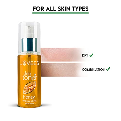 JOVEES Herbal Honey Toner | Cleanses & Moisturises | Pore Tightening | Toner For Dry Or Combination Skin | Paraben & Alcohol Free | 200 Ml, Pack of 1 from JOVEES