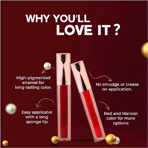 Colorbar Cosmetics Sindoor, Maroon, 3.8 ml | Smudge proof formula | Long lasting from Colorbar
