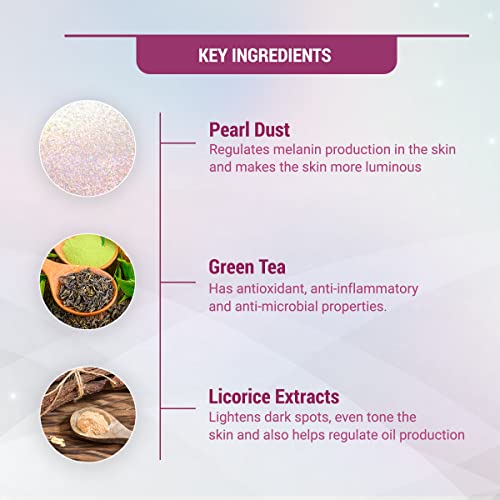 Lotus Herbals Radiant Pearl Facial Kit For Lightening & Brightening Skin With Pearl Dust & Green Tea, 4 Easy Steps, 37g(Single Use) from Lotus