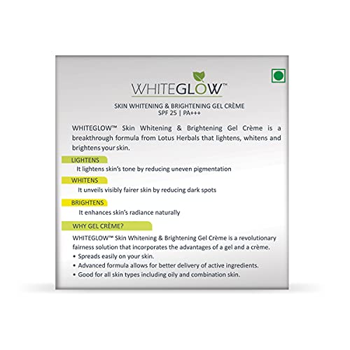 Lotus Herbals Whiteglow Skin Whitening And Brightening Gel Face Cream With Spf-25, For All Skin Types, 60g (Pack of 1) from Lotus