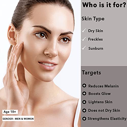O3+ Agelock Vitamin C Lactic Acid Serum for Face Exfoliation, Anti Ageing, Moisturising & Whitening All Skin Types, 30g from O3+