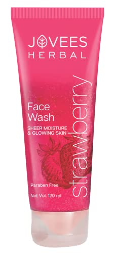 Jovees Herbal Strawberry Face Wash with Strawberry Extracts | For Normal to Dry Skin | For Women/Men | For Hydrating & Glowing Skin 120ml (Pack of 1) from JOVEES