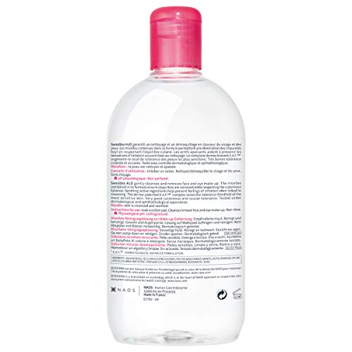 Bioderma Sensibio H2O Daily Soothing Cleanser, Make up Pollution & Impurities Remover Face Eyes Sensitive skin, 500ml cleanser from Bioderma