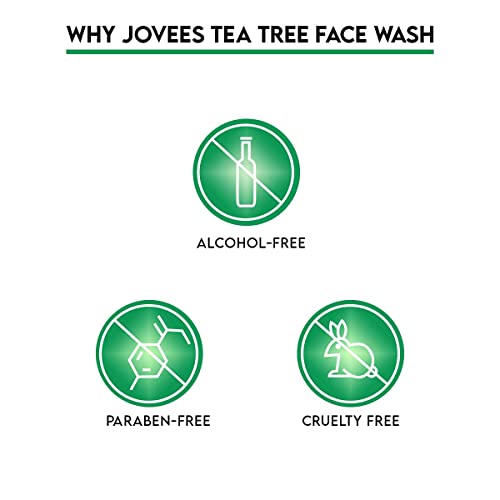 Jovees Herbal Tea Tree Oil Control Face Wash For Oily and Sensitive Skin | Paraben and Alcohol Free | 120 ML from JOVEES