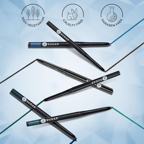 SUGAR Cosmetics Kohl of Honour Intense Kajal | Upto 12 hrs | Long Lasting, Smudge Proof & Waterproof Kajal | Matte Finish | Twist Up Kajal Pencil | Paraben Free - True Blue from SUGAR Cosmetics