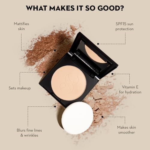 SUGAR Cosmetics Dream Cover Matte Compact Powder With SPF 15 & Vitamin E | Pressed Setting Powder | Blurs Pores - 15 Cappuccino (light-medium) from SUGAR Cosmetics