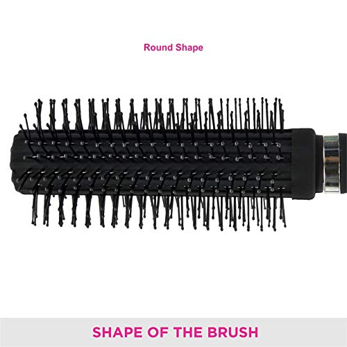 Vega Round Hair Brush (India's No.1* Hair Brush Brand) For Adding Curls, Volume & Waves In Hairs| Men and Women| All Hair Types (E5-RB N) from VEGA
