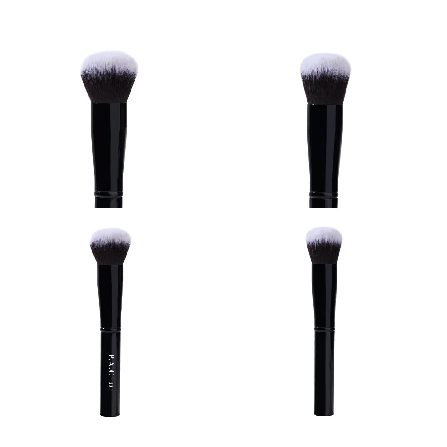 PAC Foundation Blending Brush 231 | Synthetic Bristle Makeup brush | Face Brush for Cream, Liquid And Powder Formulation | Medium Coverage Application | Black - 1 Brush from PAC