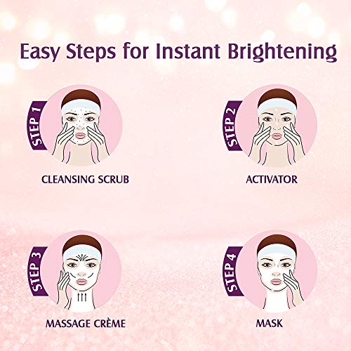 Lotus Herbals Radiant Pearl Facial Kit For Lightening & Brightening Skin With Pearl Dust & Green Tea, 4 Easy Steps, 37g(Single Use) from Lotus