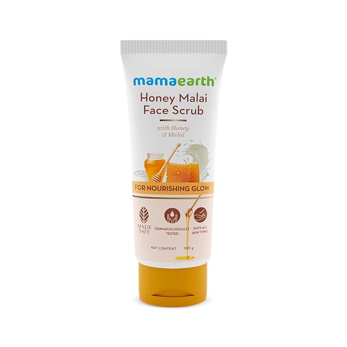 Mamaearth Honey Malai Face Scrub with Honey & Malai for Nourishing Glow - 100 g Face Scrub from mamaearth