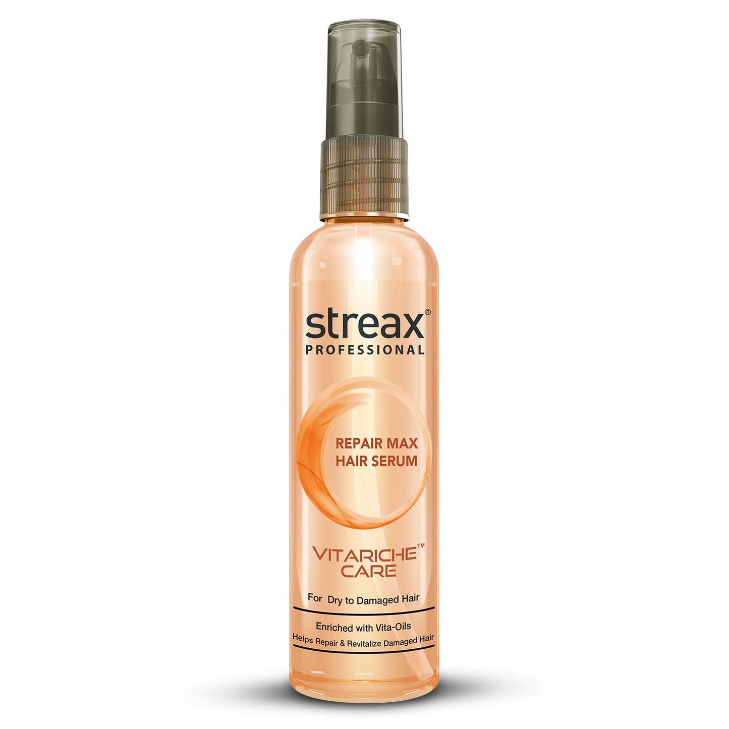 Streax Professional Vitariche Care Repair Max Hair Serum For Men & Women | Helps Repair & Rejuvenate Dry & Damaged Hair | Provides Softer, Nourished & Healthier Hair | For Dry To Damaged Hair, 100 ml from Streax Professional