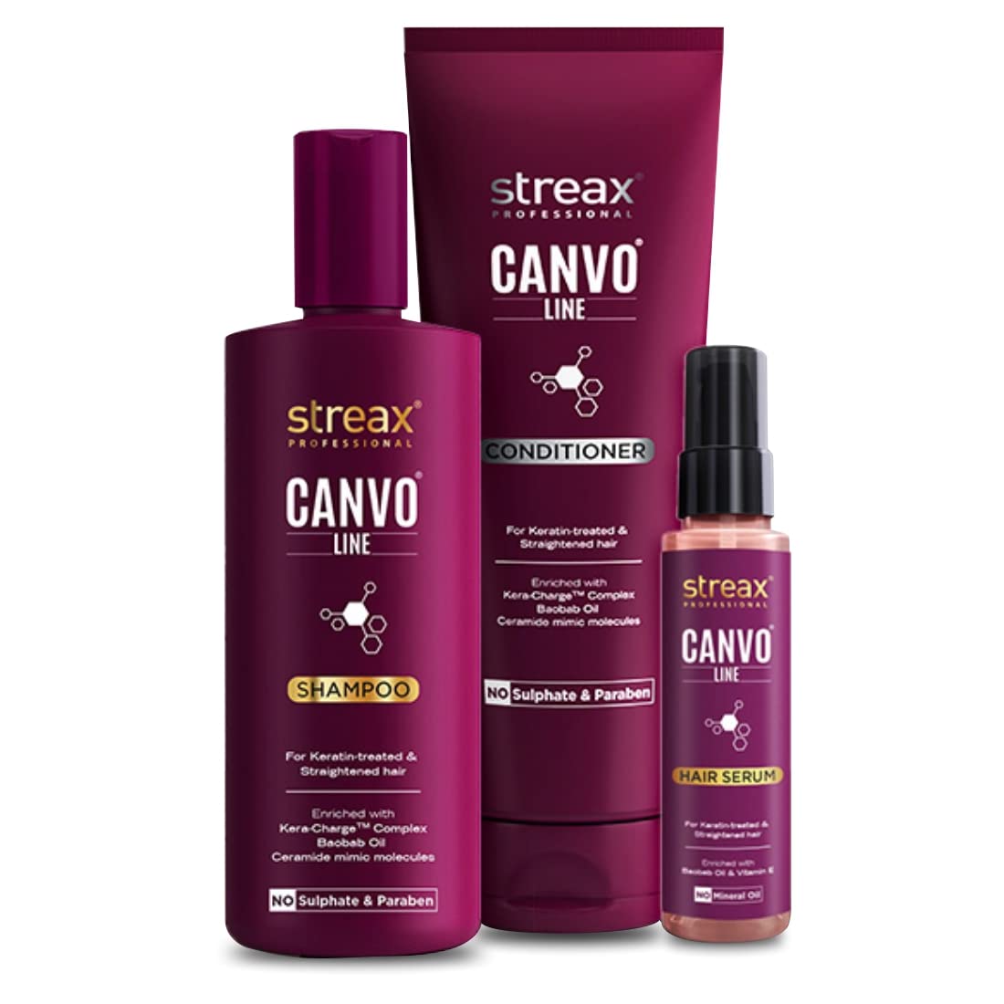 STREAX® PROFESSIONAL canvoline Shampoo & Conditioner combo (300ml | 240 ml) from Streax