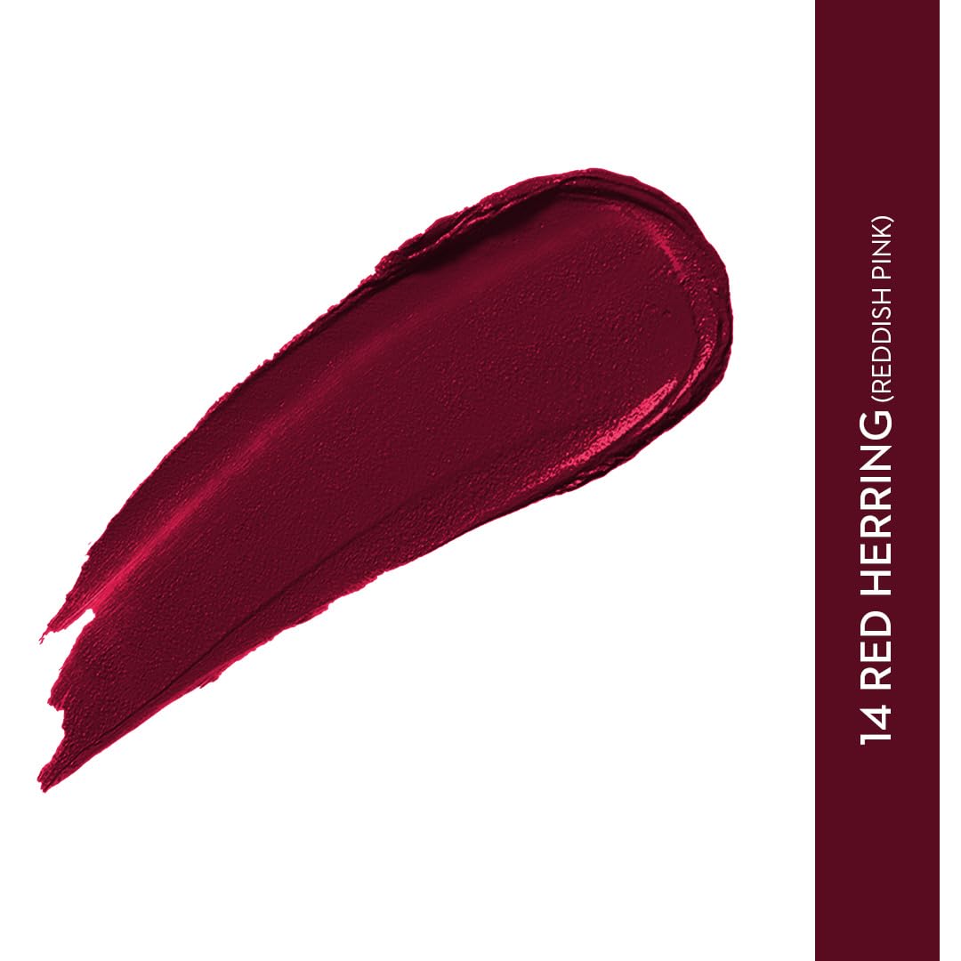 SUGAR Cosmetics Nothing Else Matter Longwear Matte Lipstick | Lasts Up To 8+ Hours| 100% Vegan | 3.2gm - 14 Red Herring (Raspberry Pink, Reddish Pink) from SUGAR Cosmetics