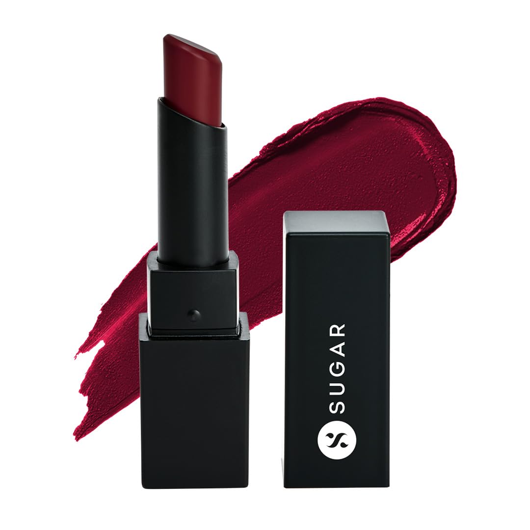 SUGAR Cosmetics Nothing Else Matter Longwear Matte Lipstick | Lasts Up To 8+ Hours| 100% Vegan | 3.2gm - 14 Red Herring (Raspberry Pink, Reddish Pink) from SUGAR Cosmetics