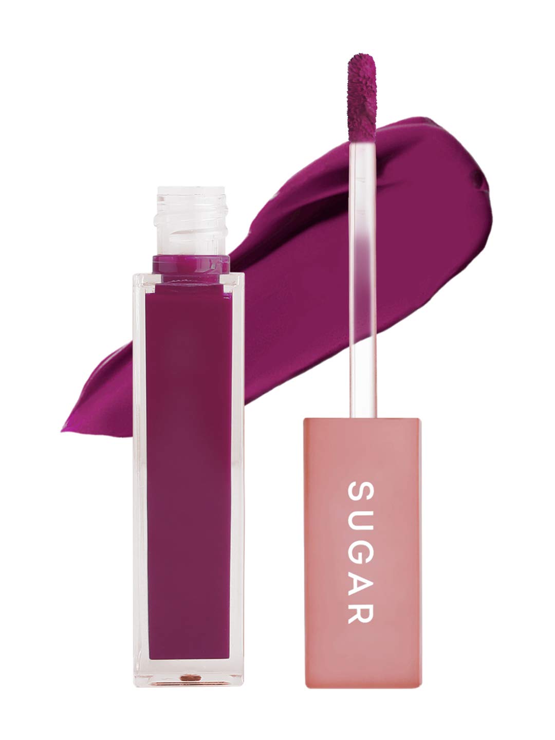 SUGAR Cosmetics Mettle Liquid Lipstick for Women | Highly Pigmented | Transferproof & Long Lasting | 7ml - 01 Lyra (Cool Toned Plum) from SUGAR Cosmetics
