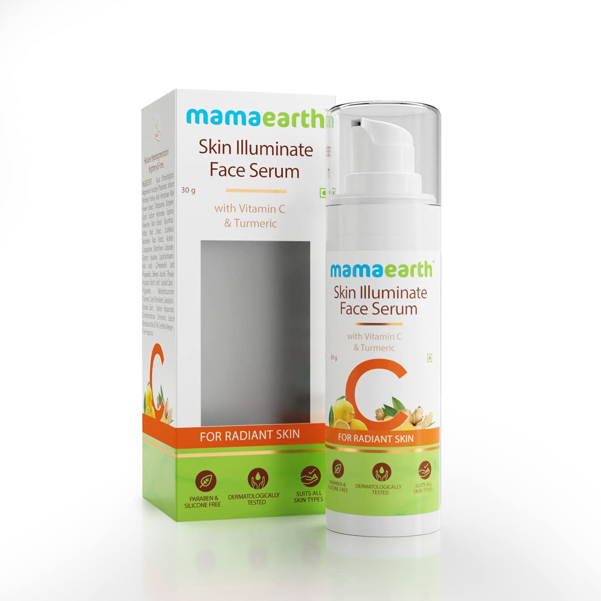 Mamaearth Skin Illuminate Vitamin C Face Serum For Glowing & Radiant Skin With High Potency Vitamin C & Turmeric For Unisex, 30g from Mamaearth