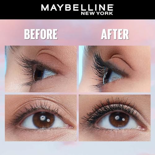 Maybelline New York Waterproof Mascara, Lengthening & Volumizing Mascara, With Bamboo Extract & Fibres, Lash Sensational Sky High, Very Black, 6ml from Maybelline