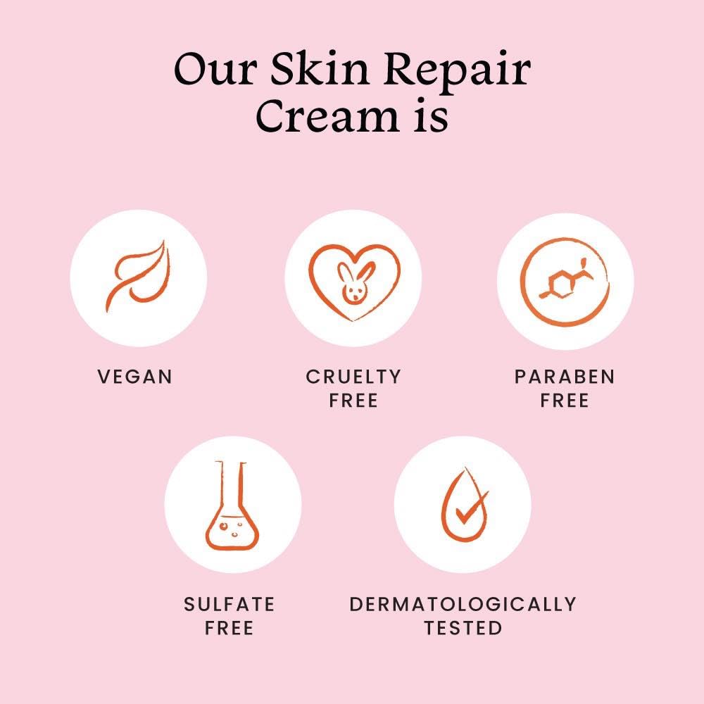 Foxtale Skin Repair Cream with Olive Leaf Extract, Provitamin B5 and Niacinamide for Dry and Sensitive Skin Types, Men & Women, 50g from FoxTale
