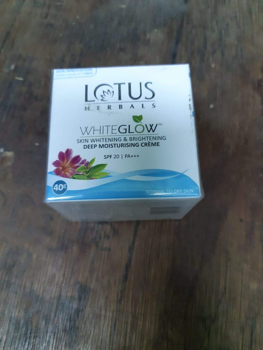 Lotus Herbals Spf 20 Pa+++ White Glow Skin Whitening And Brightening Deep Moisturising Cream 40g (Pack of 1) from Lotus