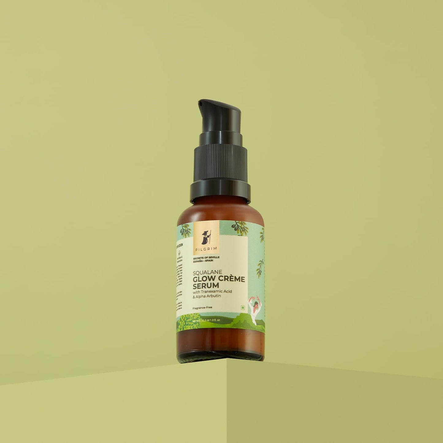 PILGRIM Spanish Squalane 4% Niacinamide & 1% Alpha arbutin Glow Crème Serum | Face serum for glowing skin | Women & Men | All Skin types | 30 ml Face serum from pilgrim