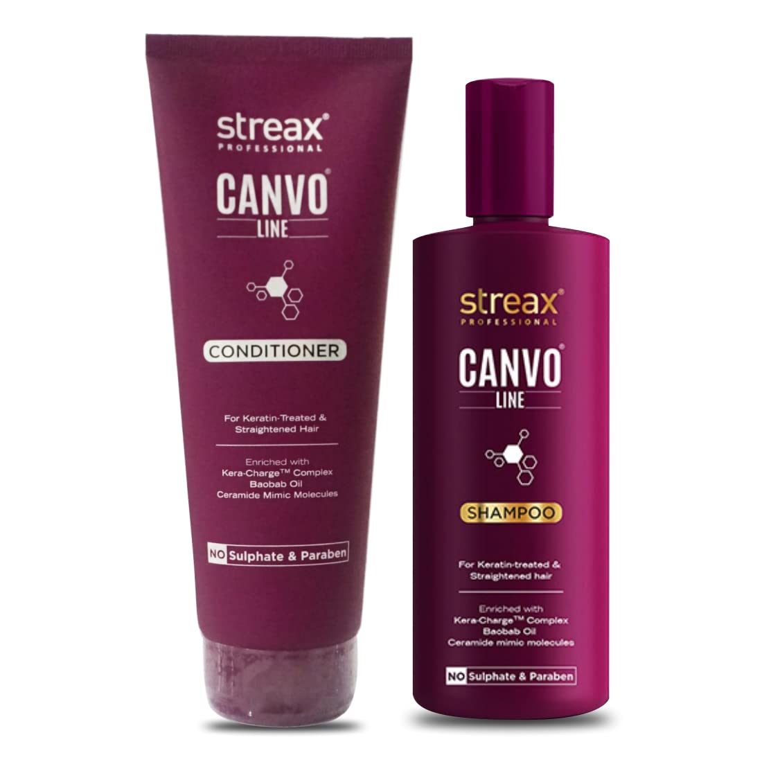 STREAX® PROFESSIONAL canvoline Shampoo & Conditioner combo (300ml | 240 ml) from Streax