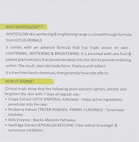 Lotus Herbals Whiteglow Skin Whitening And Brightening Gel Face Cream With Spf-25, For All Skin Types, 60g (Pack of 1) from Lotus