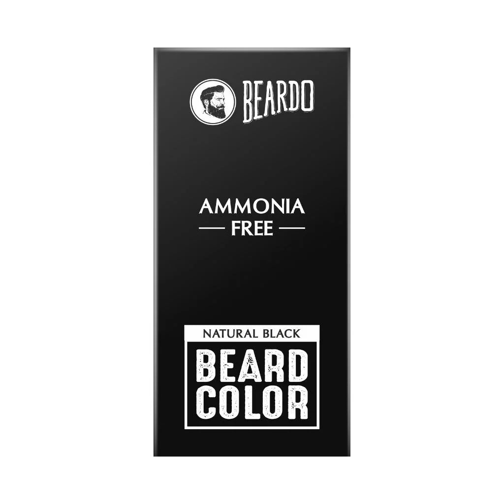 Beardo Beard Color For Men - Natural Black, 60ml | Long Lasting | No Ammonia | Easy to apply, No Stain Beard Hair Colour for men | Skin Friendly Hair dye | Full Grey Hair Coverage Beard Color color from BEARDO