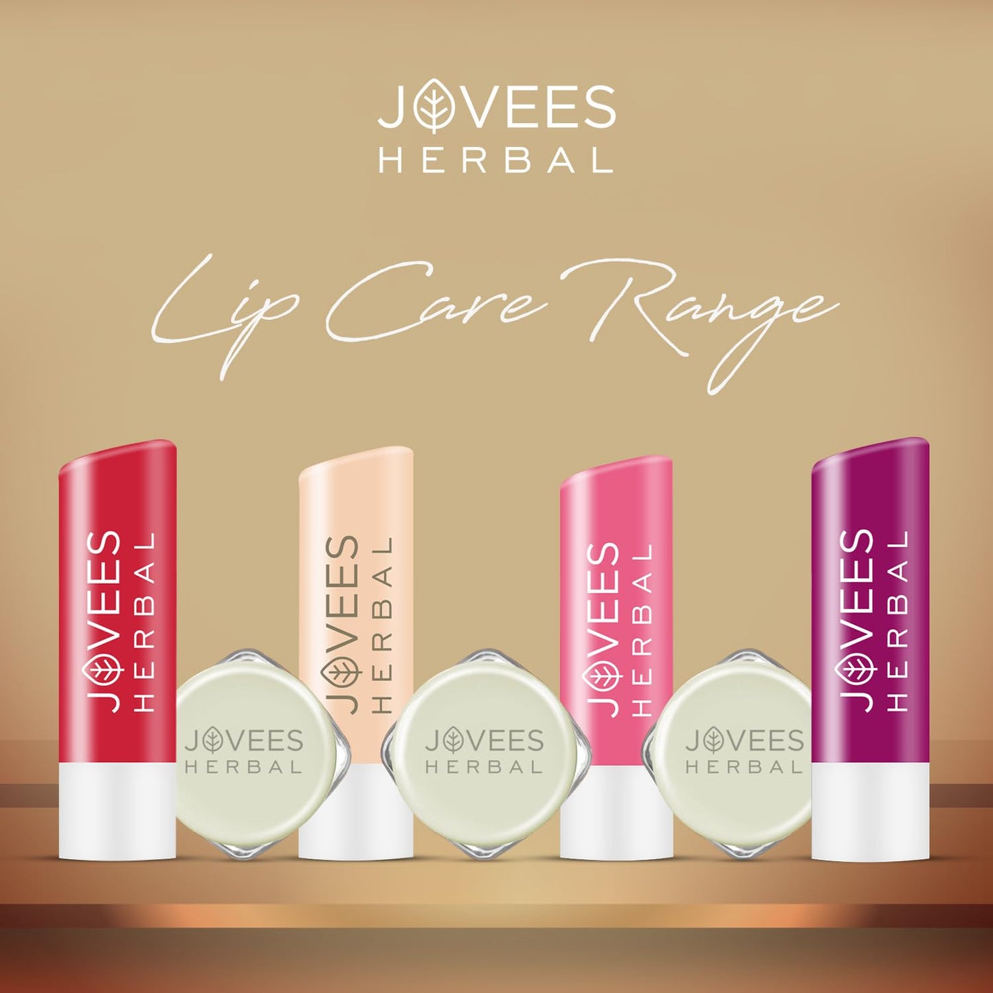 Jovees Herbal Shea Butter Healing Lip Balm | 24 Hour Hydration | Heals Dry and Flaky Lips | Gives Soft and Supple Lips 8g from JOVEES