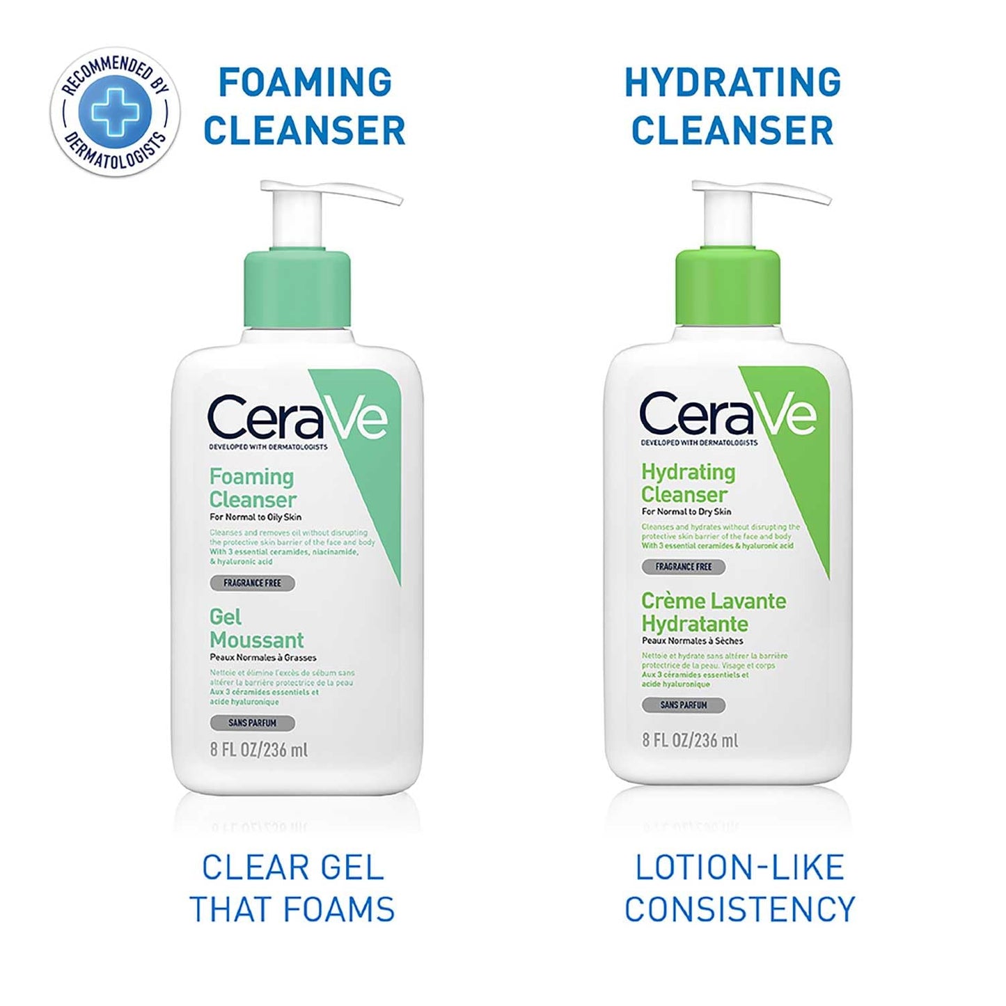 CeraVe Foaming Cleanser For Normal To Oily Skin (236ml) - Dermatologist-Developed Facewash | Non-Comedogenic And Fragrance-Free Cleansers For Acne-Prone Skin cleansing foam from cerave