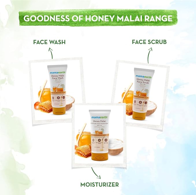 Mamaearth Honey Malai Face Scrub with Honey & Malai for Nourishing Glow - 100 g Face Scrub from mamaearth