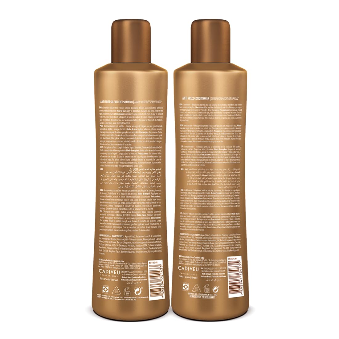 CADIVEU Generic Professional Brasil Cacau Anti Frizz Shampoo + conditioner 300 ml from CADIVEU