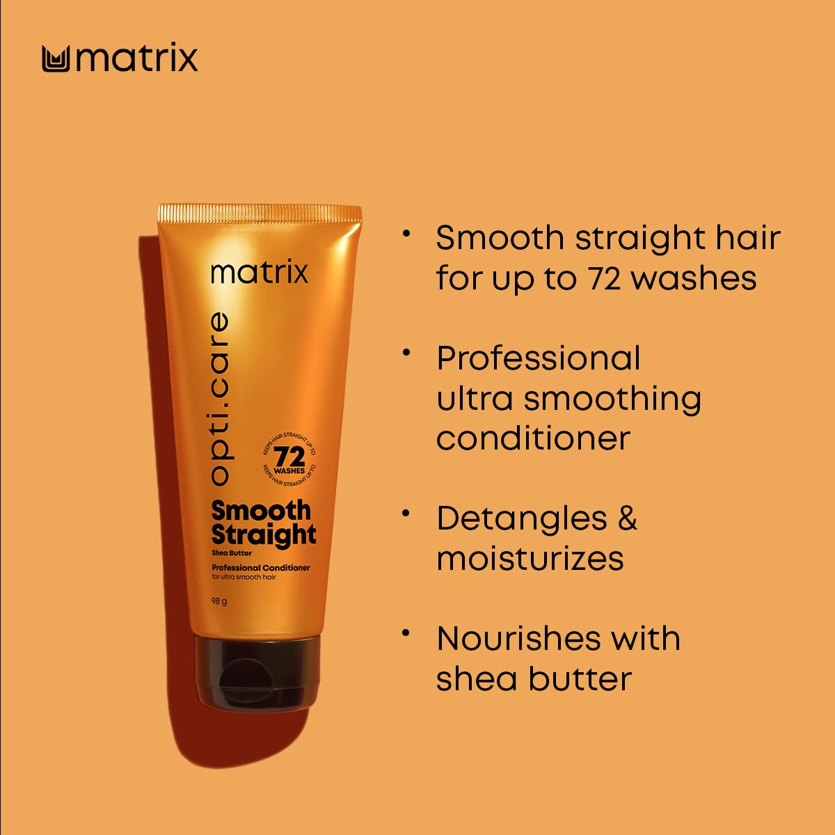 Matrix Opti Care Smooth Straight Professional Shampoo With Shea Butter, Paraben Free, 350ml & Opti Care Professional Conditioner  from Matrix