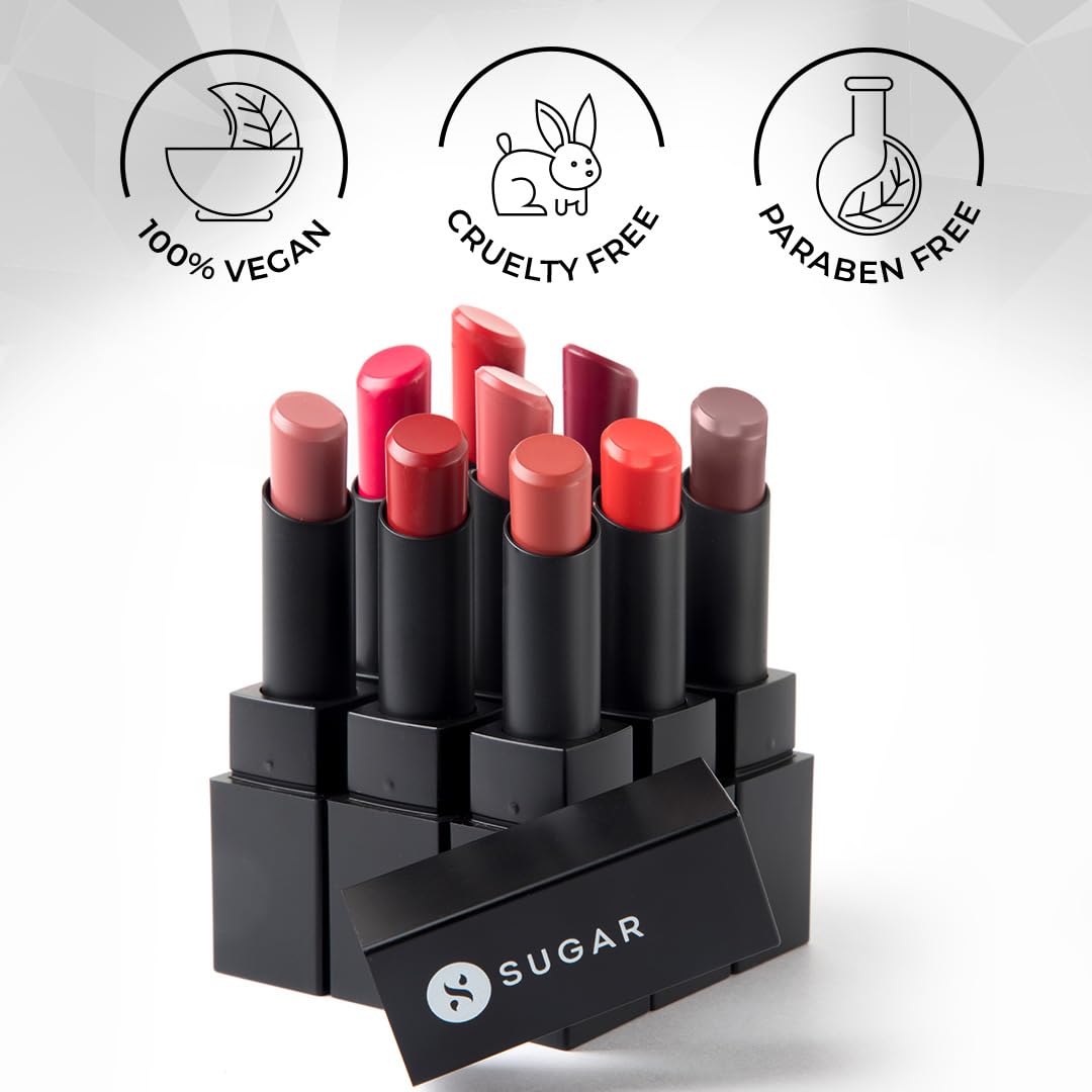 SUGAR Cosmetics Nothing Else Matter Longwear Matte Lipstick | Lasts Up To 8+ Hours| 100% Vegan | 3.2gm - 13 Rose Job (Rose Mauve) from SUGAR Cosmetics