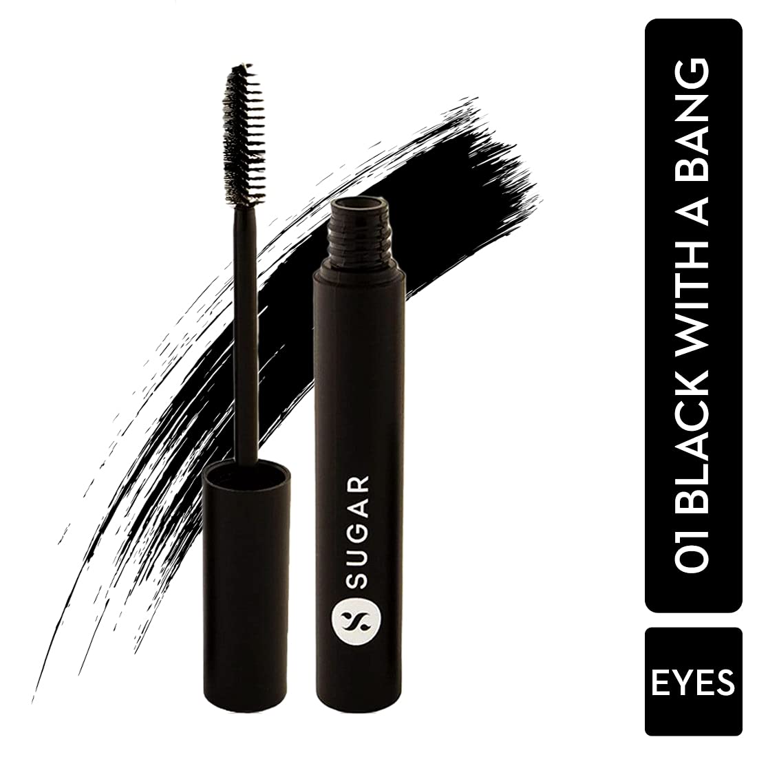 SUGAR Cosmetics Lash Mob Limitless Mascara - 01 Black With A Bang (Black) Eye Lash Protection, Black, Highly Pigmented. from SUGAR Cosmetics