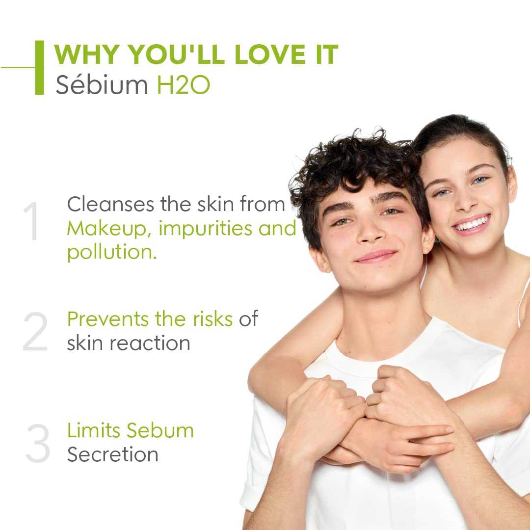 Bioderma Sébium H2O Purifying Micellar Cleansing Water and Makeup Removing Solution for Combination to Oily Skin 100 ml from Bioderma
