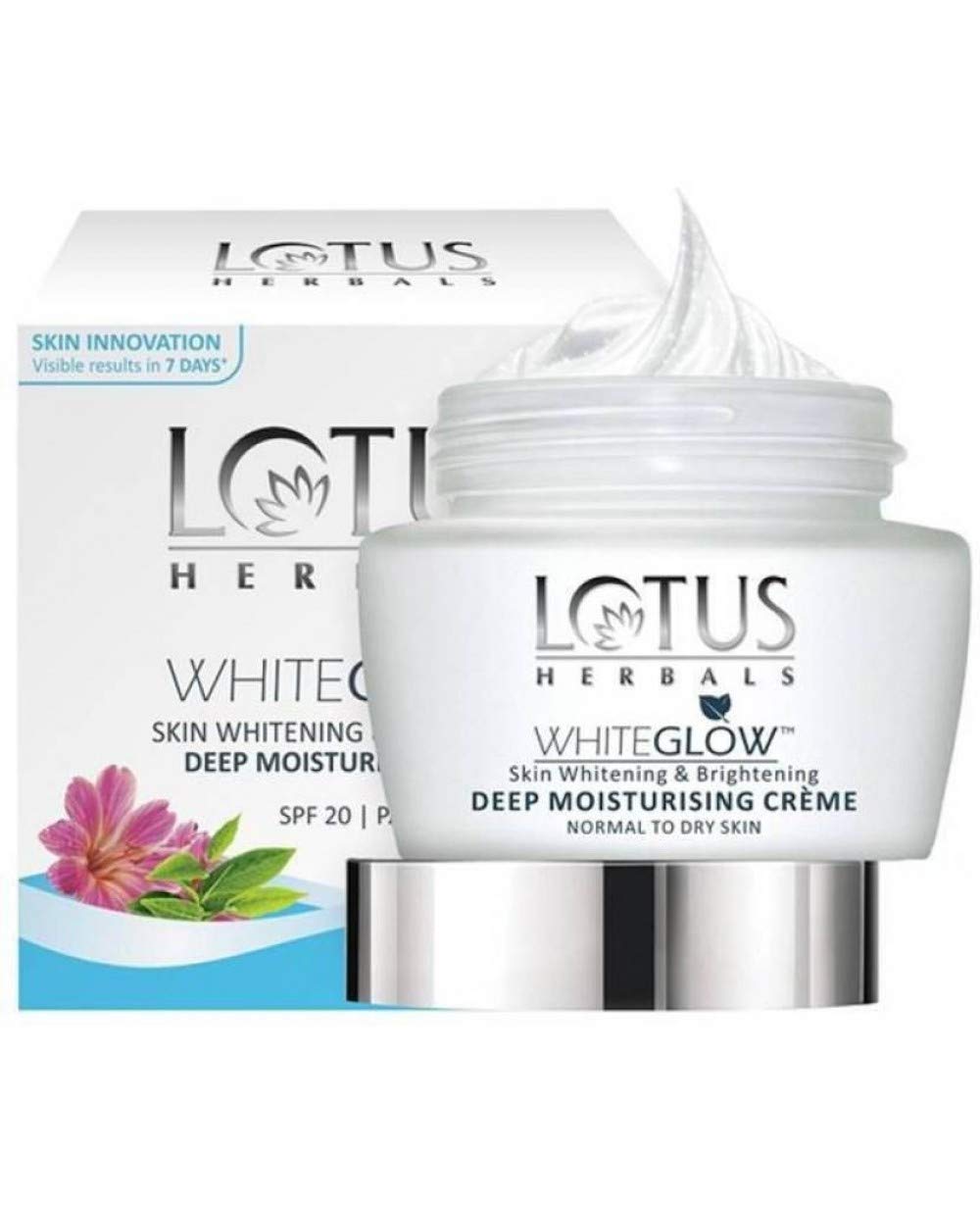 Lotus Herbals Spf 20 Pa+++ White Glow Skin Whitening And Brightening Deep Moisturising Cream 40g (Pack of 1) from Lotus