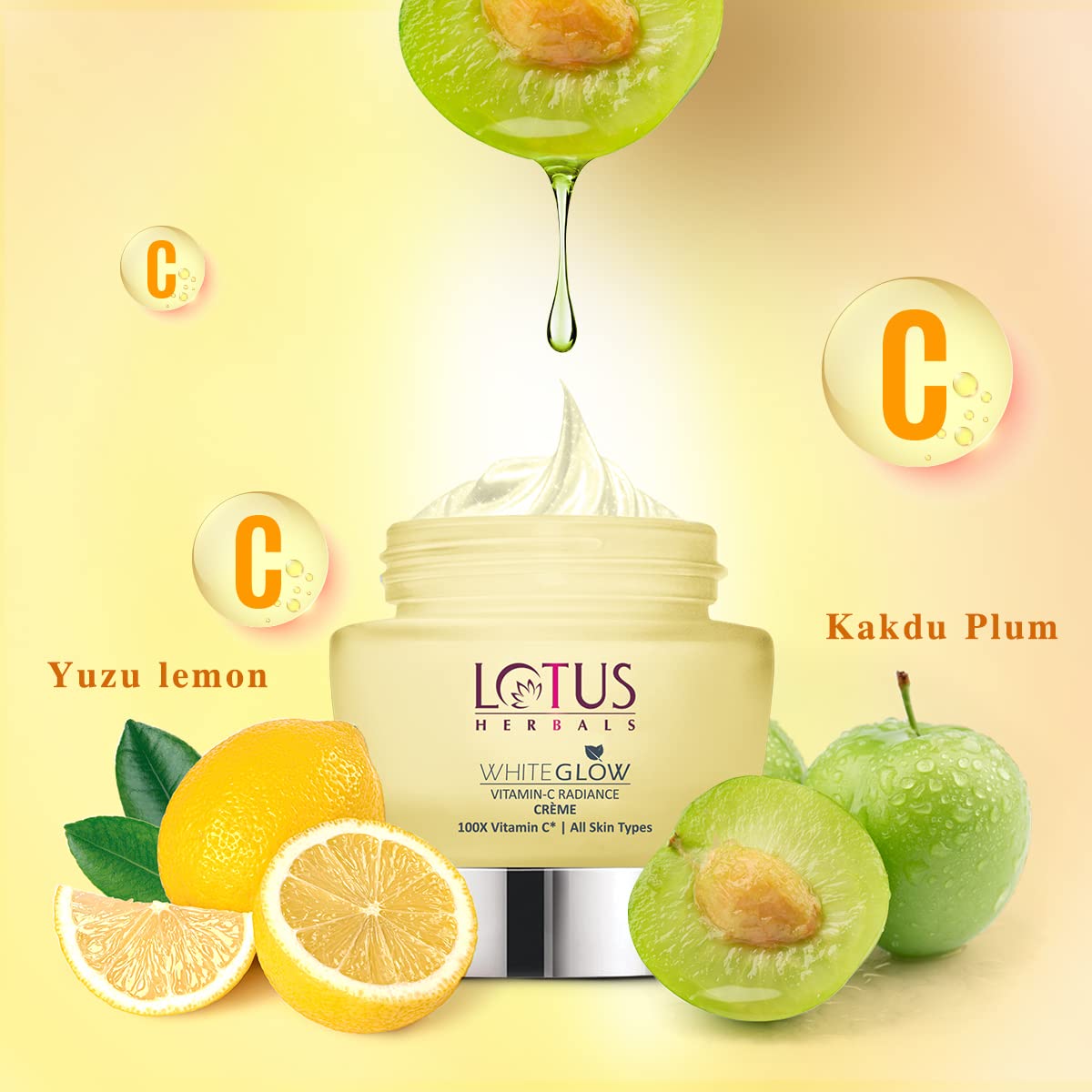 Lotus Herbals WhiteGlow Vitamin C Radiance Cream | SPF 20 | For Dark Spots & Dull Skin | Anti- Pollution | 50g from Lotus