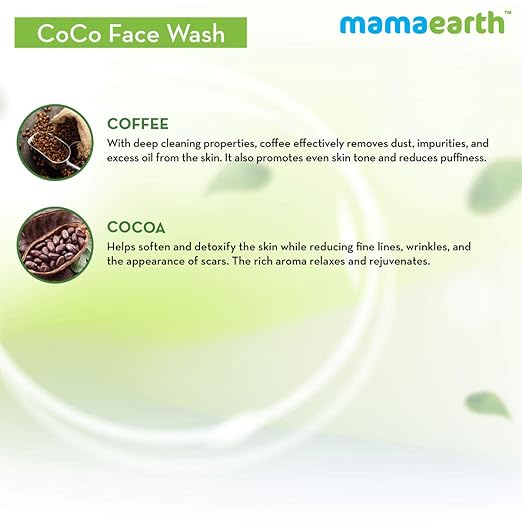 Mamaearth CoCo Face Wash for Women, with Coffee & Cocoa for Skin Awakening 100ml face Wash from mamaearth