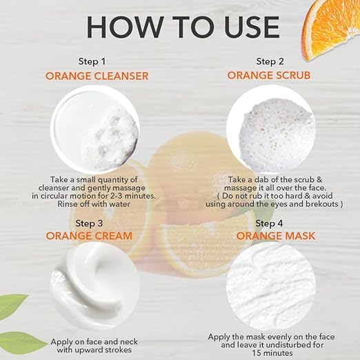 SARA Orange Facial Kit for Skin Cleansing & Brightening, 40gm | For Single Use facial Kits from SARA BEAUTY