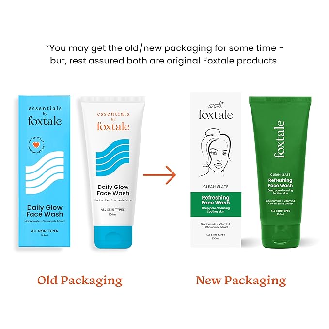 Foxtale Refreshing Face Wash for Deep Cleansing with Niacinamide, Hydrates & Brightens, Non-Drying Cleanser for Glowing Skin, Men & Women, For All Skin Types - 100 ml face Wash from FoxTale