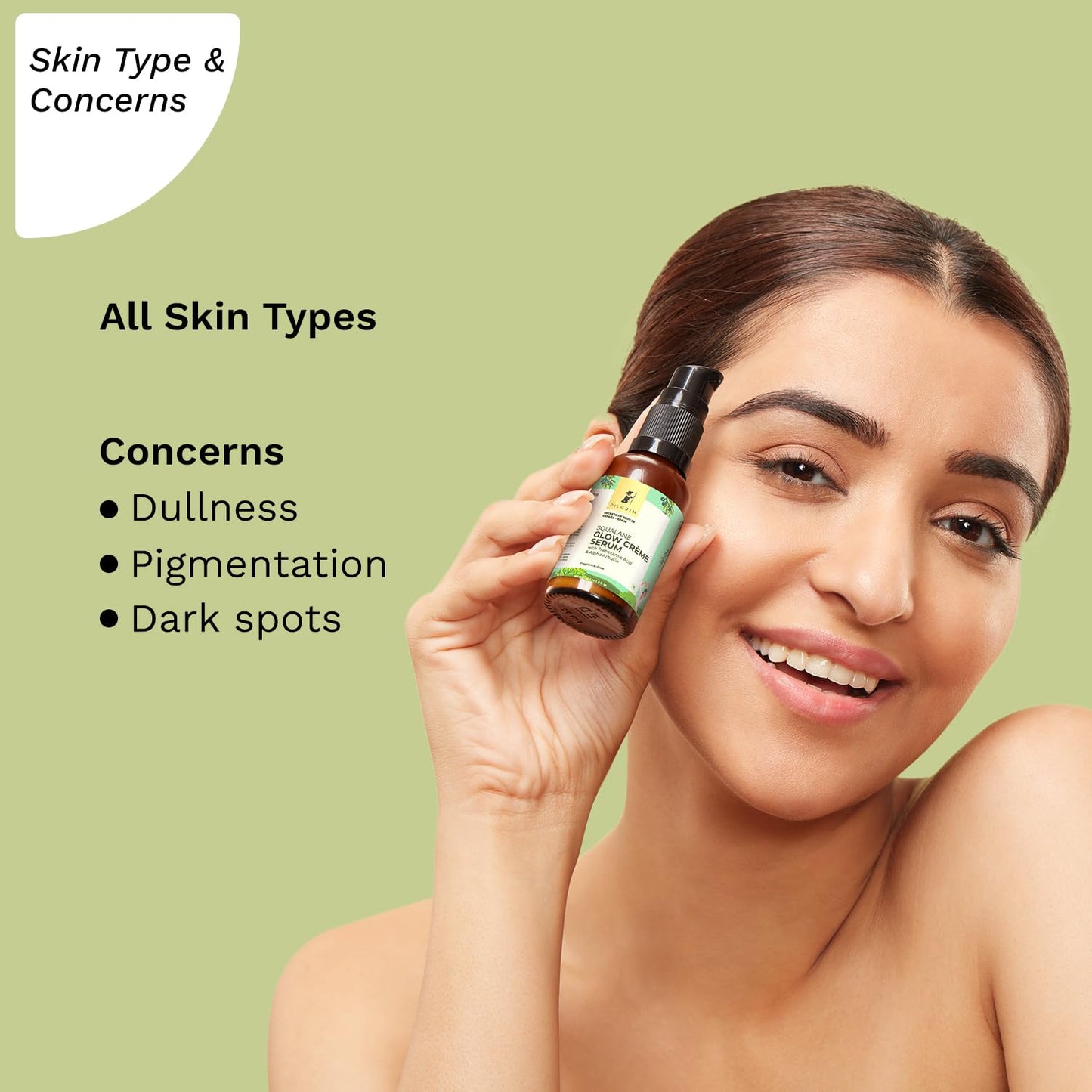 PILGRIM Spanish Squalane 4% Niacinamide & 1% Alpha arbutin Glow Crème Serum | Face serum for glowing skin | Women & Men | All Skin types | 30 ml Face serum from pilgrim