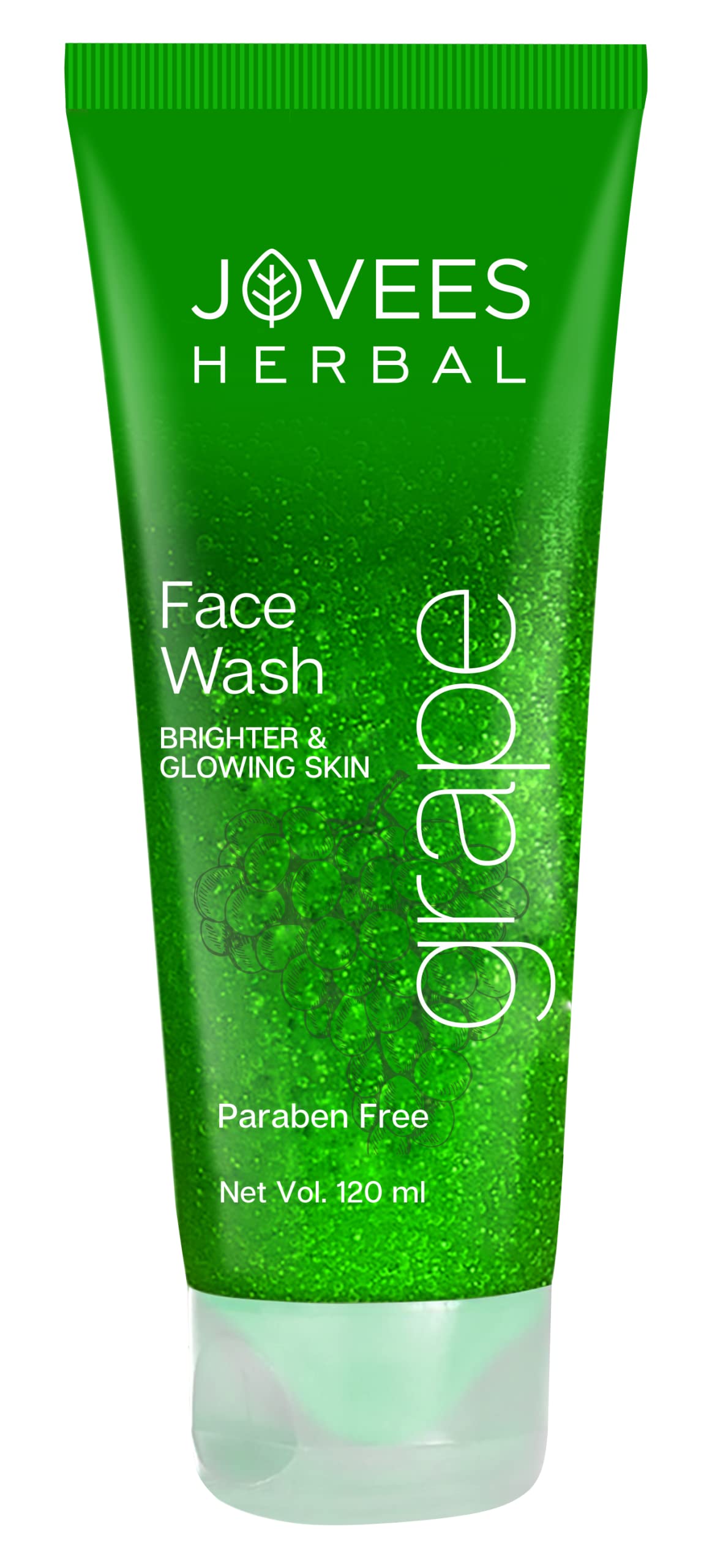Jovees Herbal Grape Face Wash With Grape Seed & Orange Peel Extracts | For Brighter & Glowing Skin | Reduces Uneven Skin Tone & Fine Lines | For All Skin Types 120 ML from JOVEES
