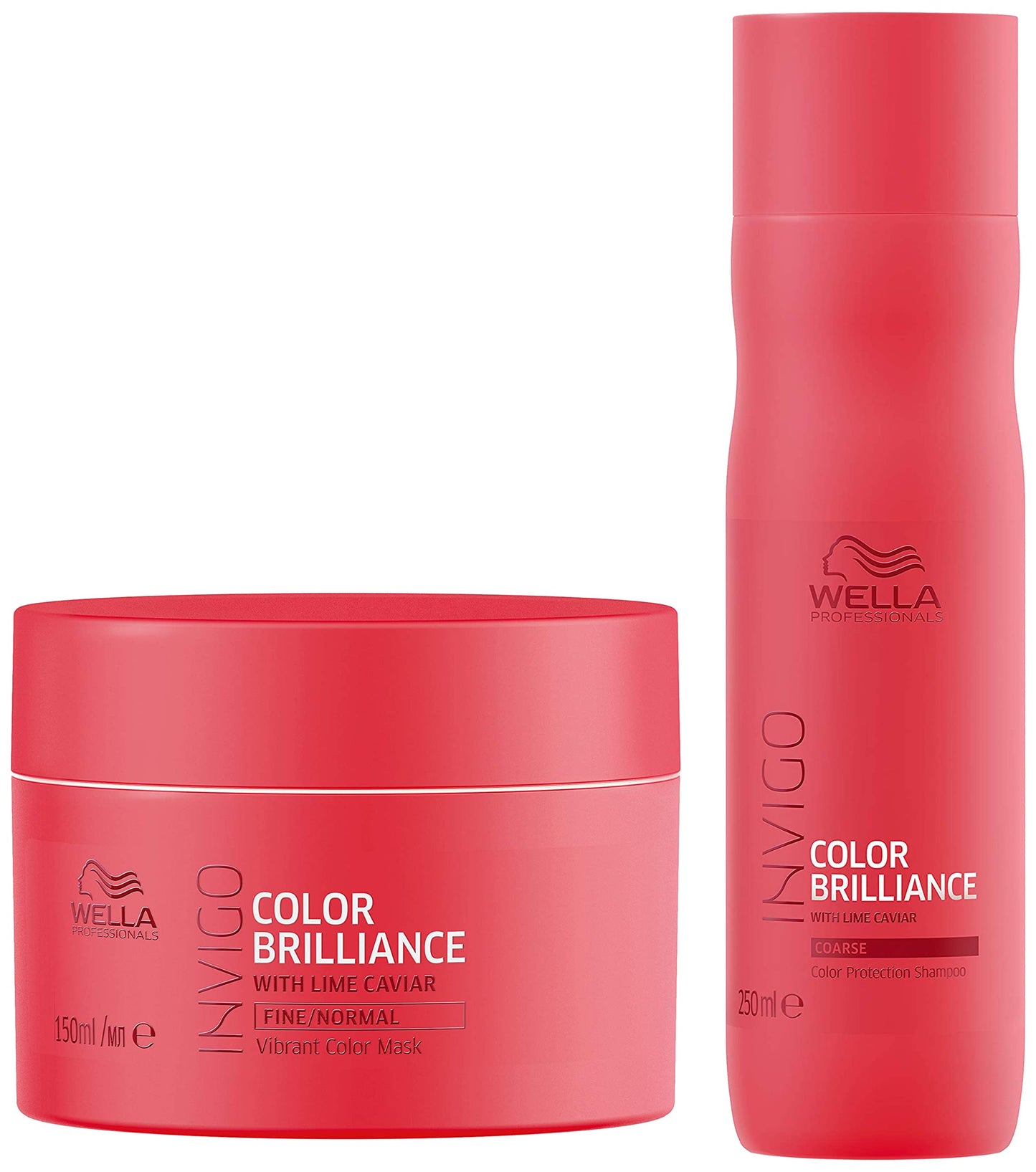 Wella Professionals INVIGO COLOR BRILLIANCE Mask for fine/normal hair 150ml and Shampoo for fine/normal hair, 250ml from WELLA